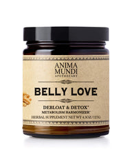 Anima Mundi Belly Love Powder bottle shows convenient digestive support on the go.