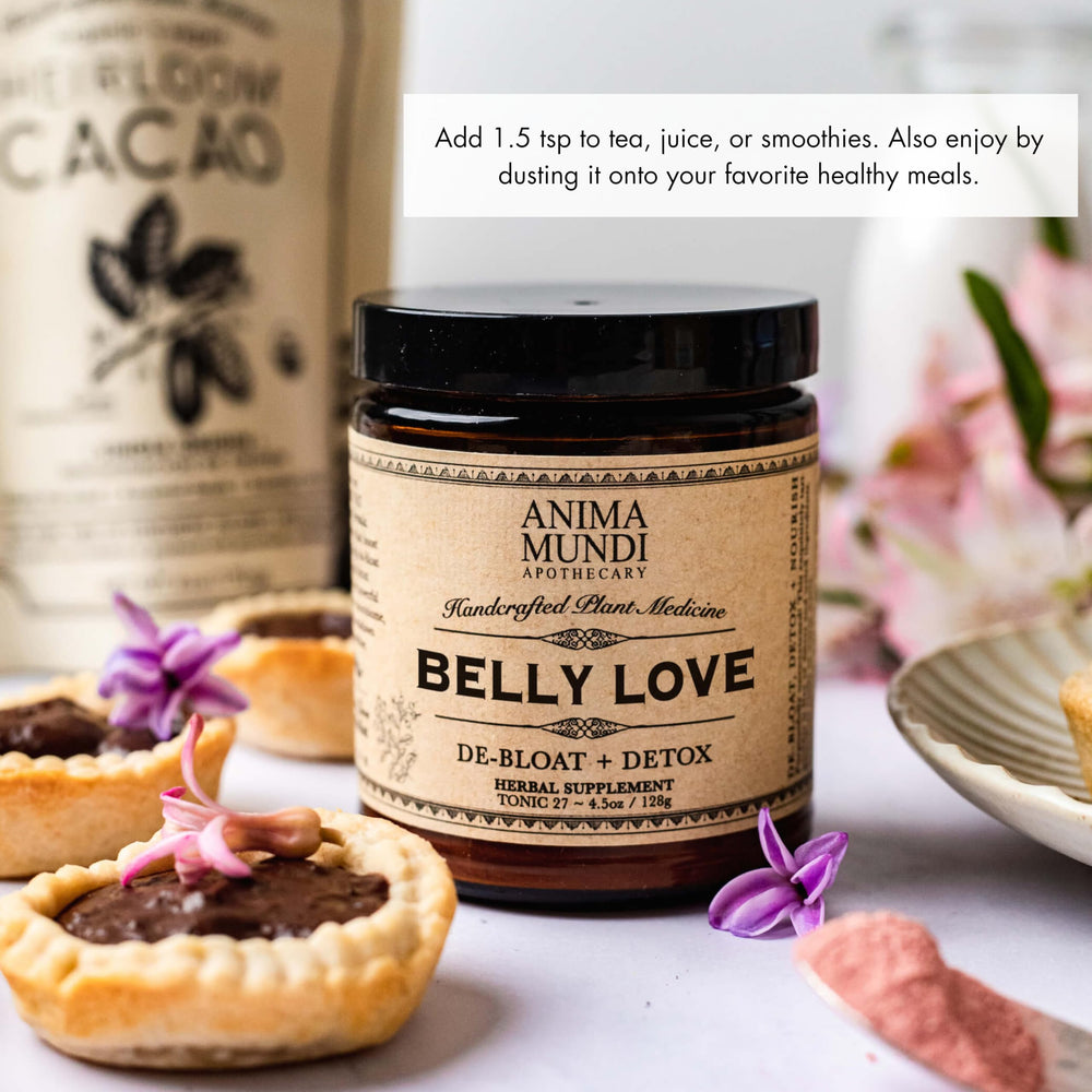 Anima Mundi Belly Love Powder ginger root provides warm aroma and digestion support.