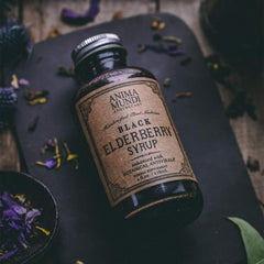 Anima Mundi bottle with spoon and ginger highlighting flavor and ritual use.