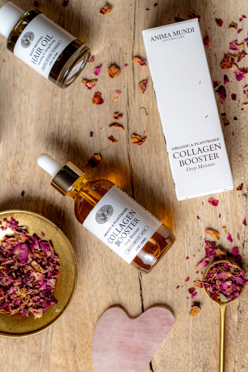 Anima Mundi Collagen Booster silky texture on skin supports a soft, radiant appearance