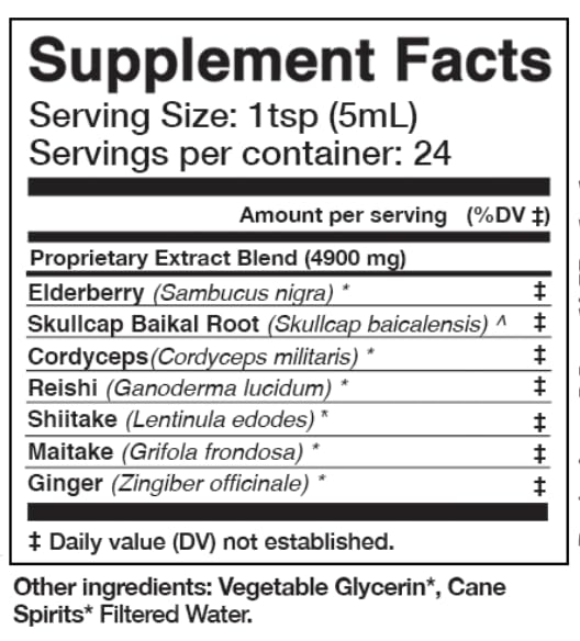Anima Mundi elderberry syrup being poured for easy daily use in beverages.