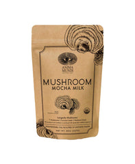 Anima Mundi Mushroom Mocha Milk powder enriches coffee with a creamy, dairy-free texture.