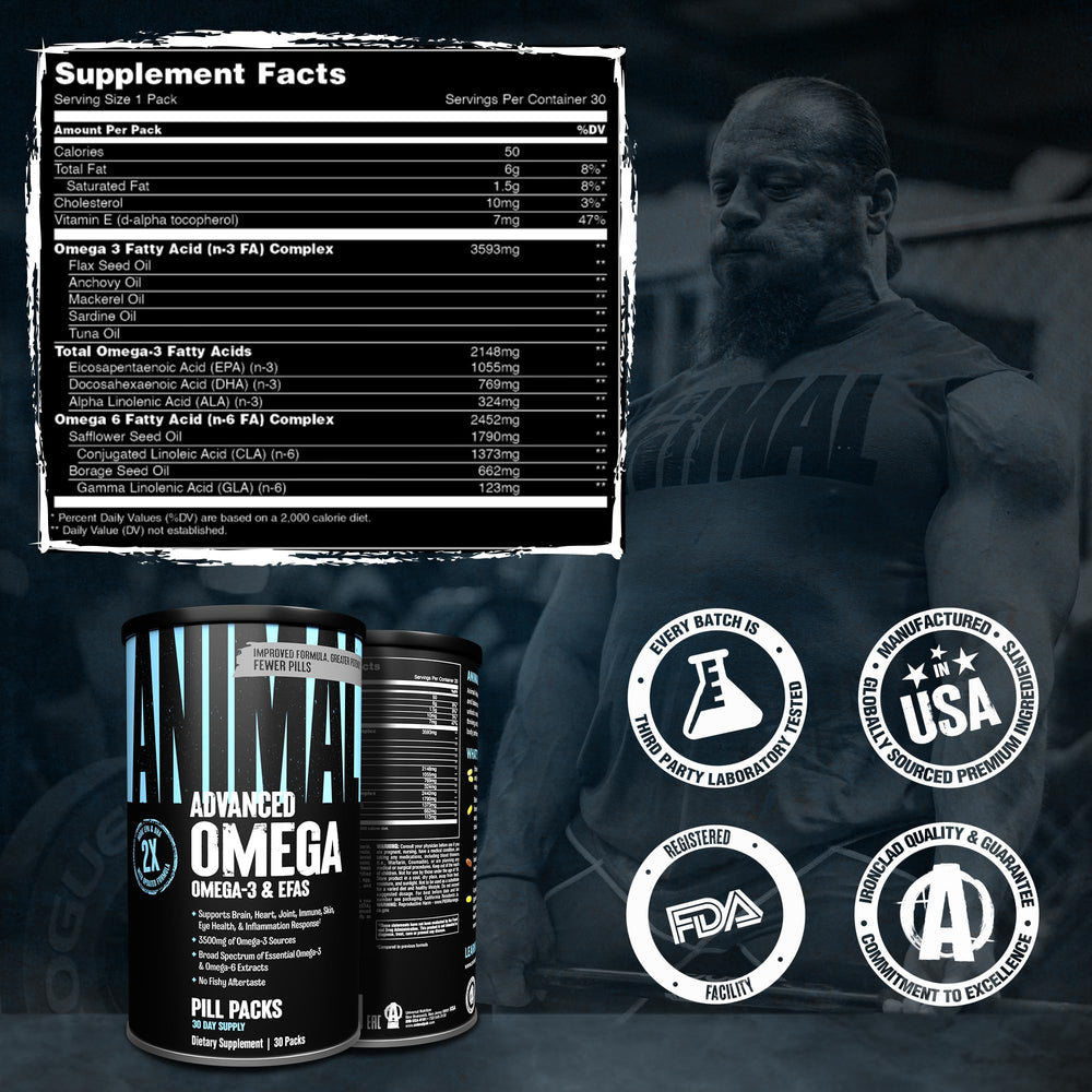 Animal Advanced Omega enteric-coated softgels reducing fishy aftertaste during use