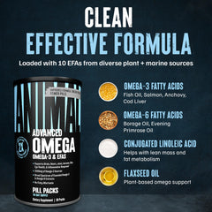 Animal Advanced Omega 30‑day vitamin packs for convenient training support