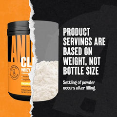 Animal Clear Whey Isolate pineapple orange glass, light hydration with protein.