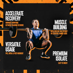 Animal Clear Whey Isolate label close-up, zero added sugars and fat.
