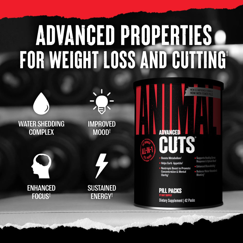 Animal Cuts bottle label highlighting ingredients and quality.