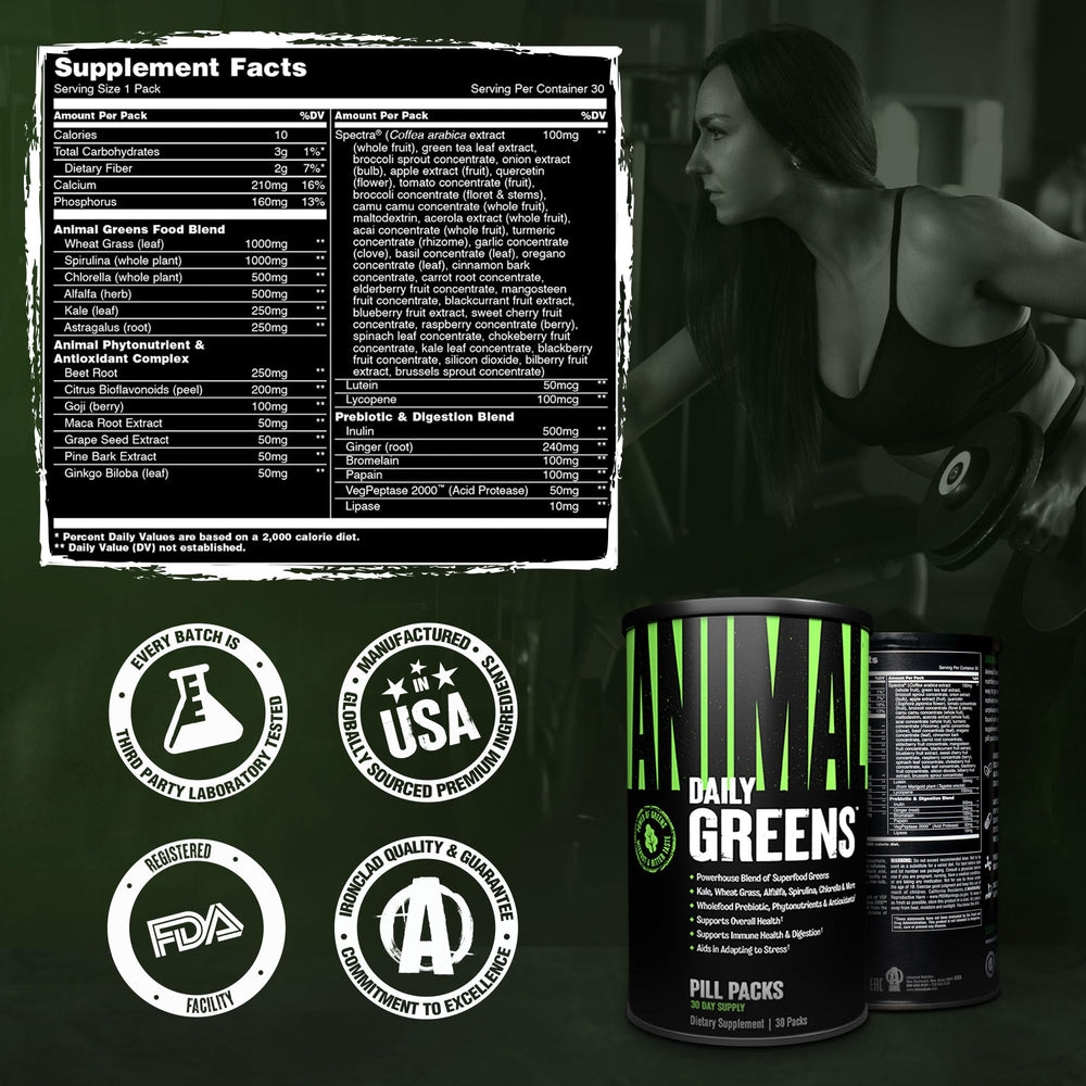 Animal Daily Greens for athletes supporting workouts and recovery