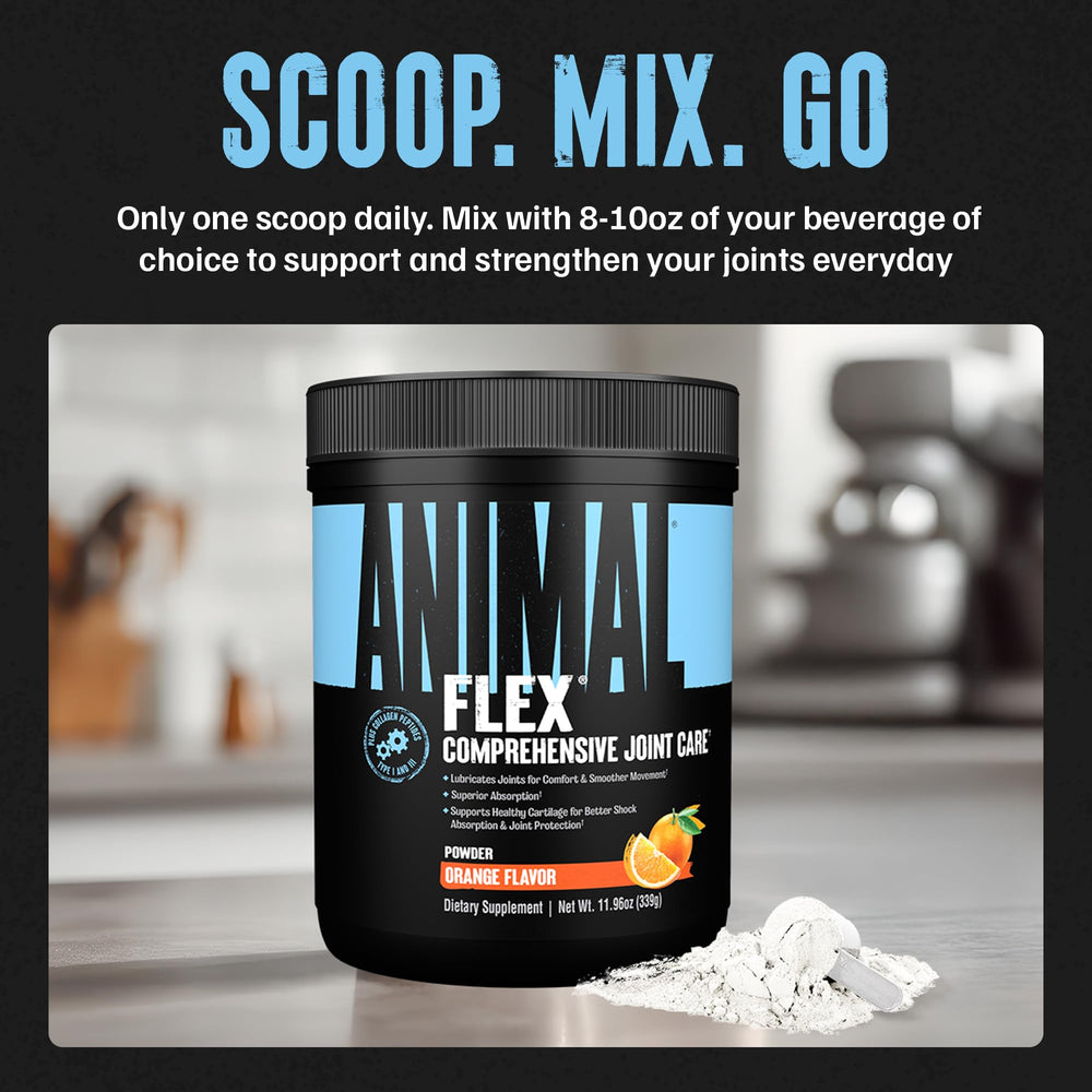 Athlete performing workout with Animal Flex as joint support companion
