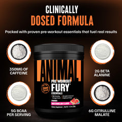 Animal Fury mixed in glass demonstrates strong energy and endurance potential.