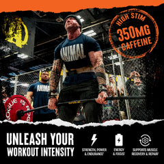 Athlete using Animal Fury pre-workout before intense training.