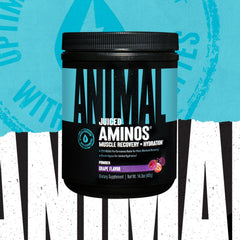 Animal Juiced Aminos being poured shows easy mixability for pre- or post-workout