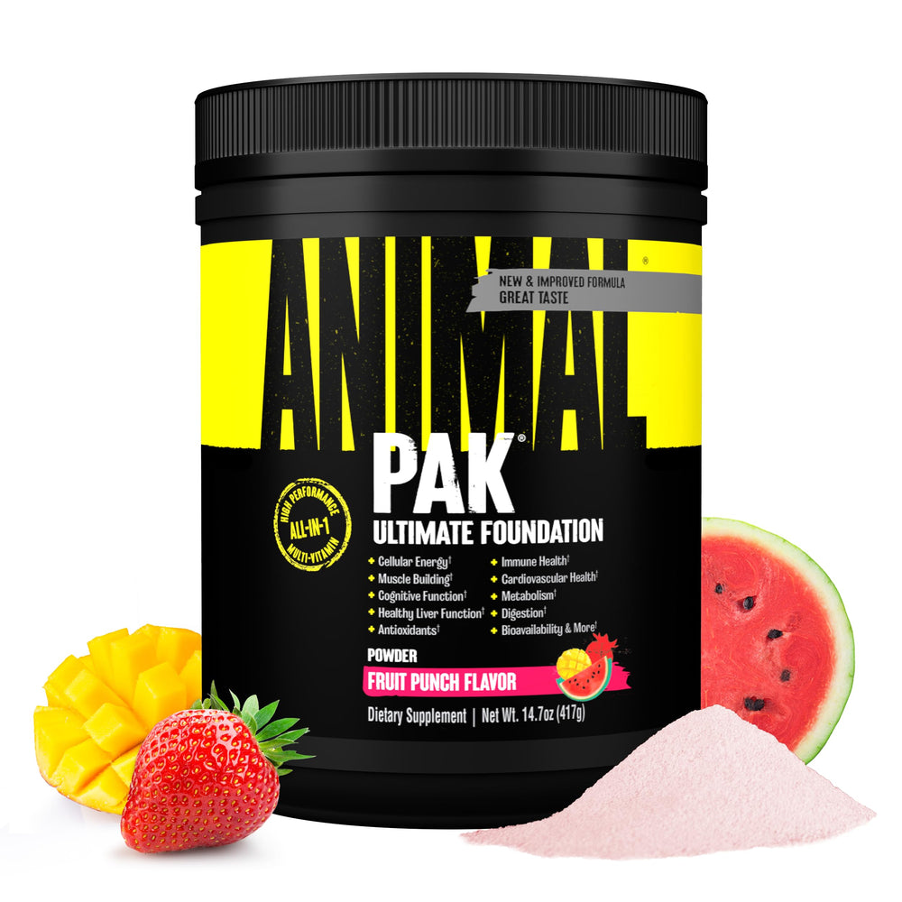 Animal Pak complete nutrition 12-in-1 supports daily athletic energy and recovery.