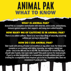 Animal Pak in-use today showcases simple daily supplementation that blends with workouts.