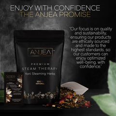ANJEA steaming ritual at home showing a calm, personal practice.