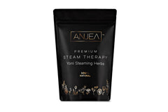 ANJEA Yoni Steam 10-herb blend pack shown for a premium ritual experience