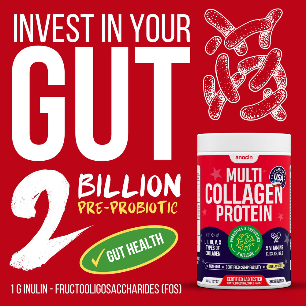 anocin Multi Collagen Powder in smoothie shows tasty integration