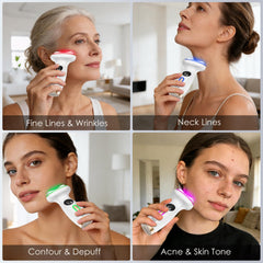 Anpor massager demonstrating heat and cold therapy for soothing facial sessions