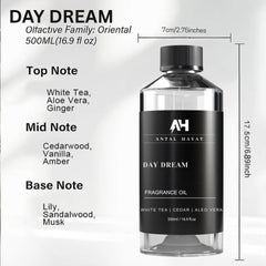 ANTAL HAYAT Day Dream diffuser highlights sandalwood, leather, and cedar notes.