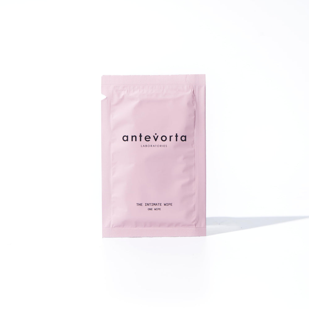 Antevorta feminine wipes individually wrapped for discreet, daily cleansing.