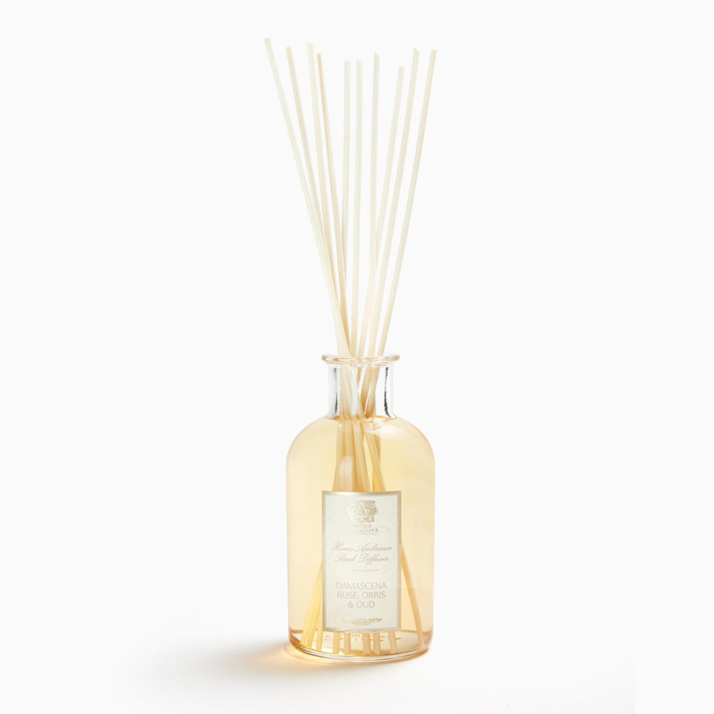 Antica Farmacista Damascena Rose diffuser bottle elevates home ambiance
