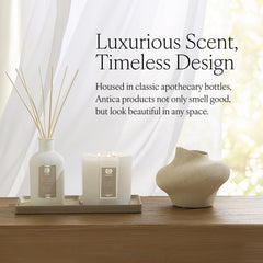 Antica Farmacista oud-amber diffuser bottle adds warmth to rooms