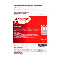 Antistax Packaging open-front view highlights accessibility and quick reference on the go