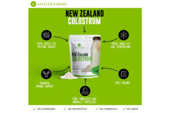 Clean sourced colostrum with no hormones or antibiotics.