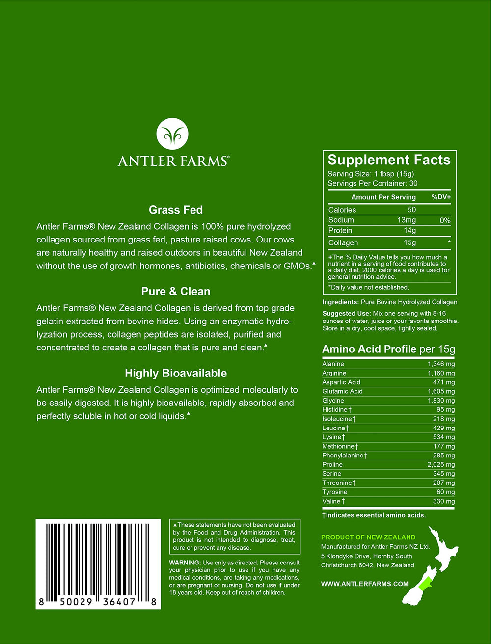 Antler Farms keto-friendly collagen powder for low-carb diets.