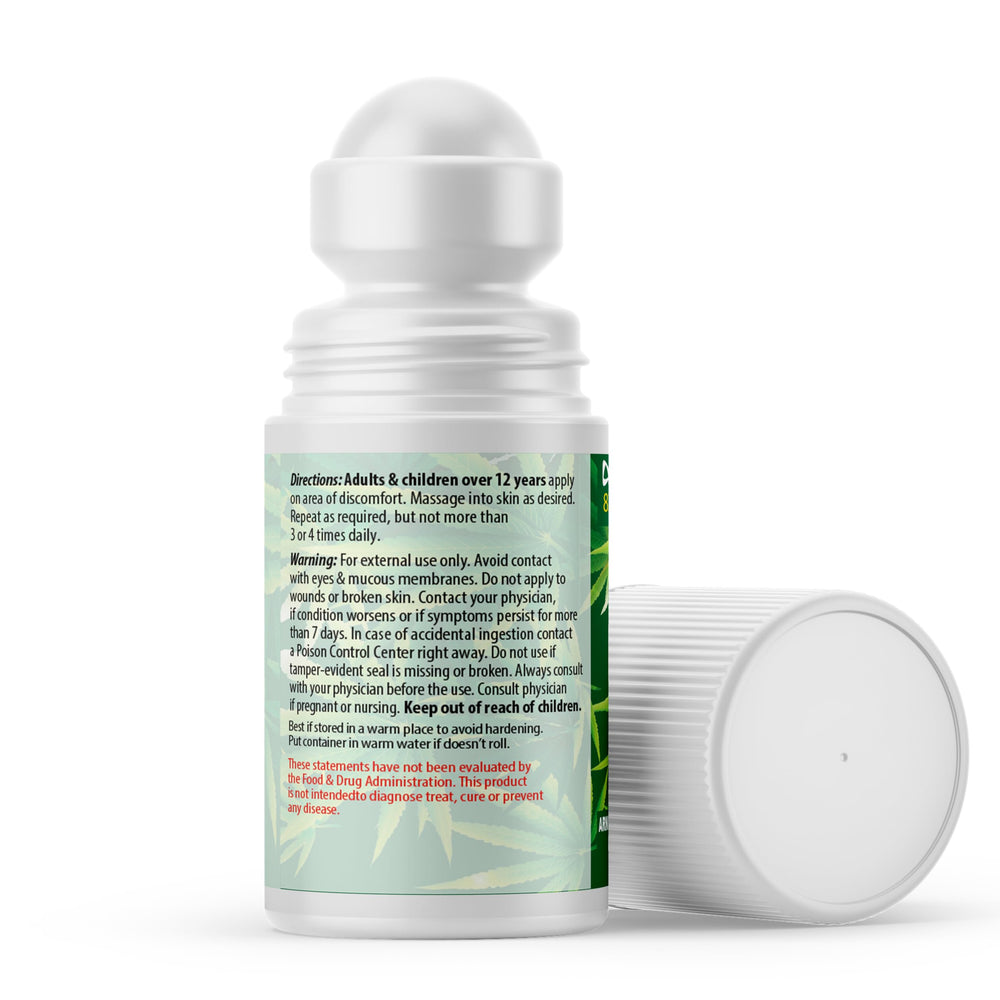 AnuMed Roll-On applying to skin shows easy, portable application for on-the-go use.