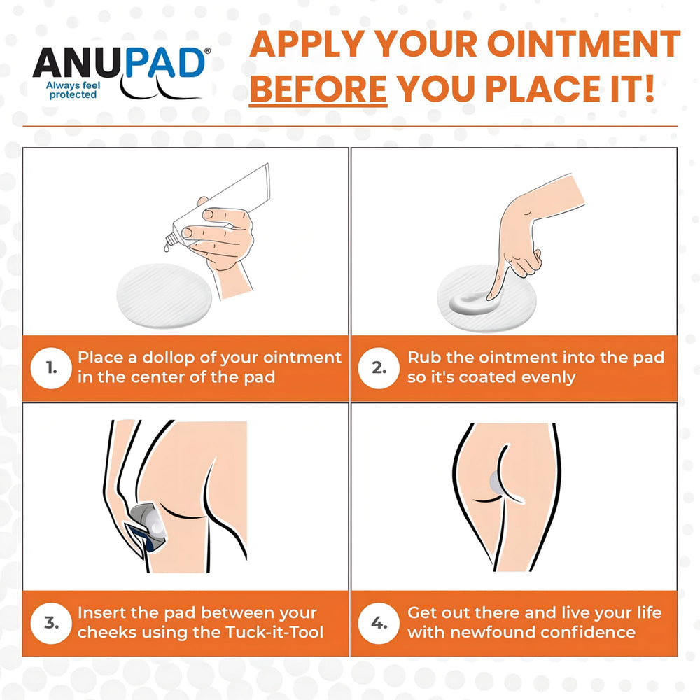 ANUPAD disposable pads for hemorrhoids care keep clothes clean.