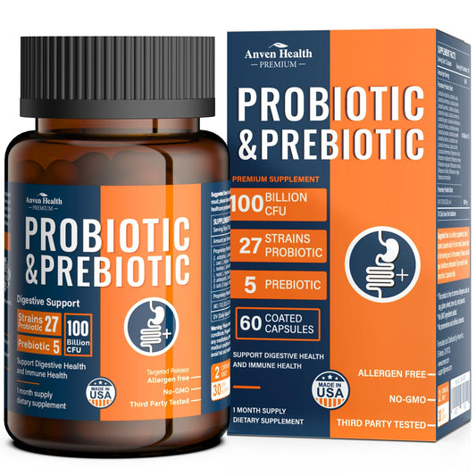 Anven Health 100 Billion Probiotics bottle front showing the product