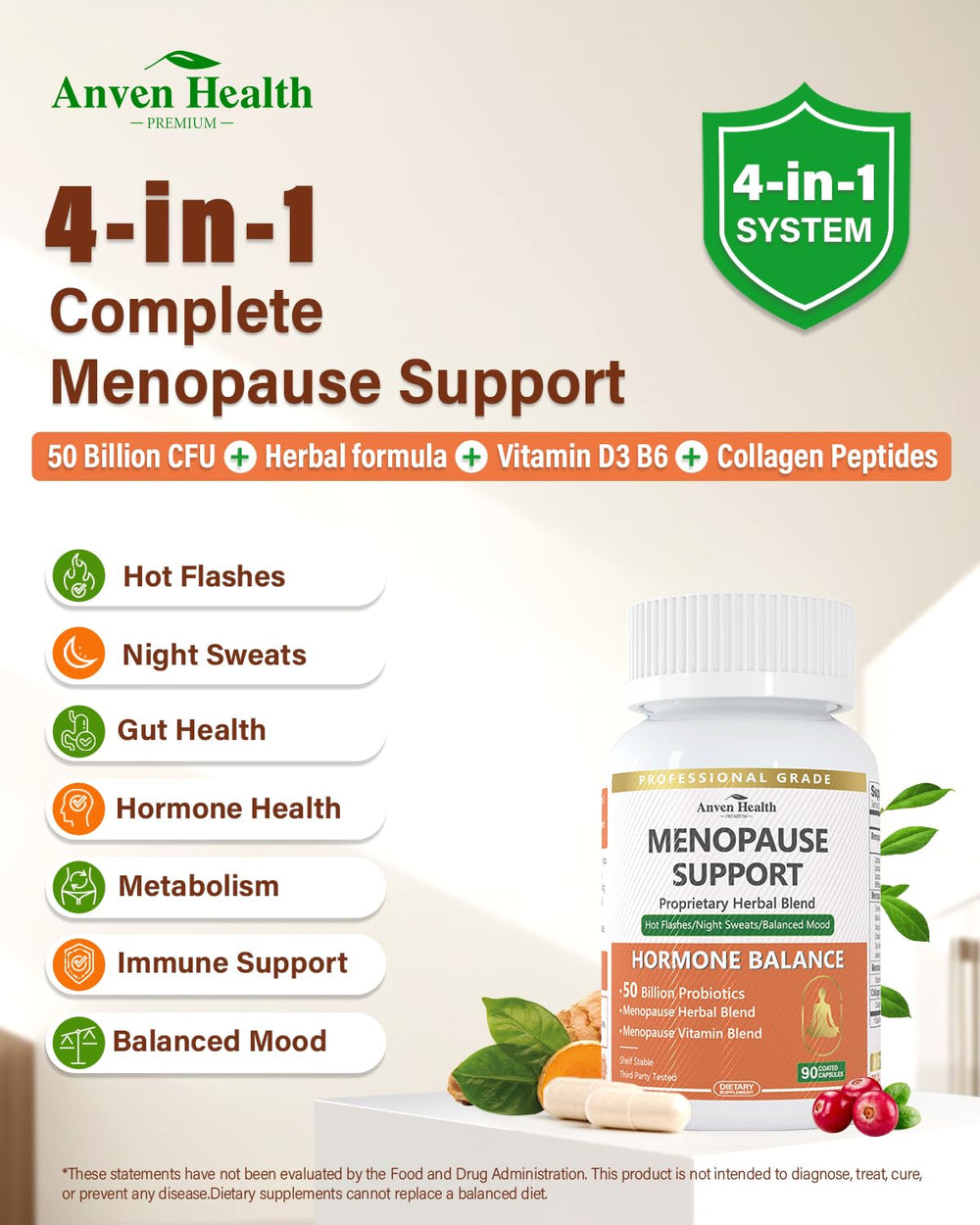 Anven Health vitamin D3 B6 bottle signals energy and bone health for daily vitality.