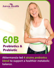 Anven Health menopause capsules pour demonstrates daily intake for metabolic support.