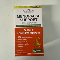 Anven Health probiotic gut balance bottle content highlights digestion support.