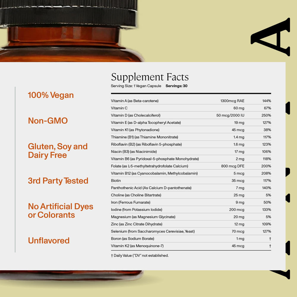 ANYA zinc and biotin formula suggesting hair and skin support during postpartum