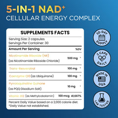 Anyglory NAD+ USA-made bottle signals quality manufacturing and purity.