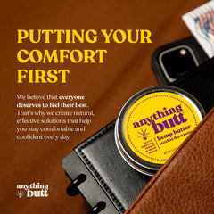 Anything Butt balm designed for sensitive skin care and comfort.