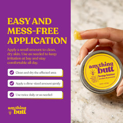 Anything Butt non-greasy texture demonstrated for comfortable wear.