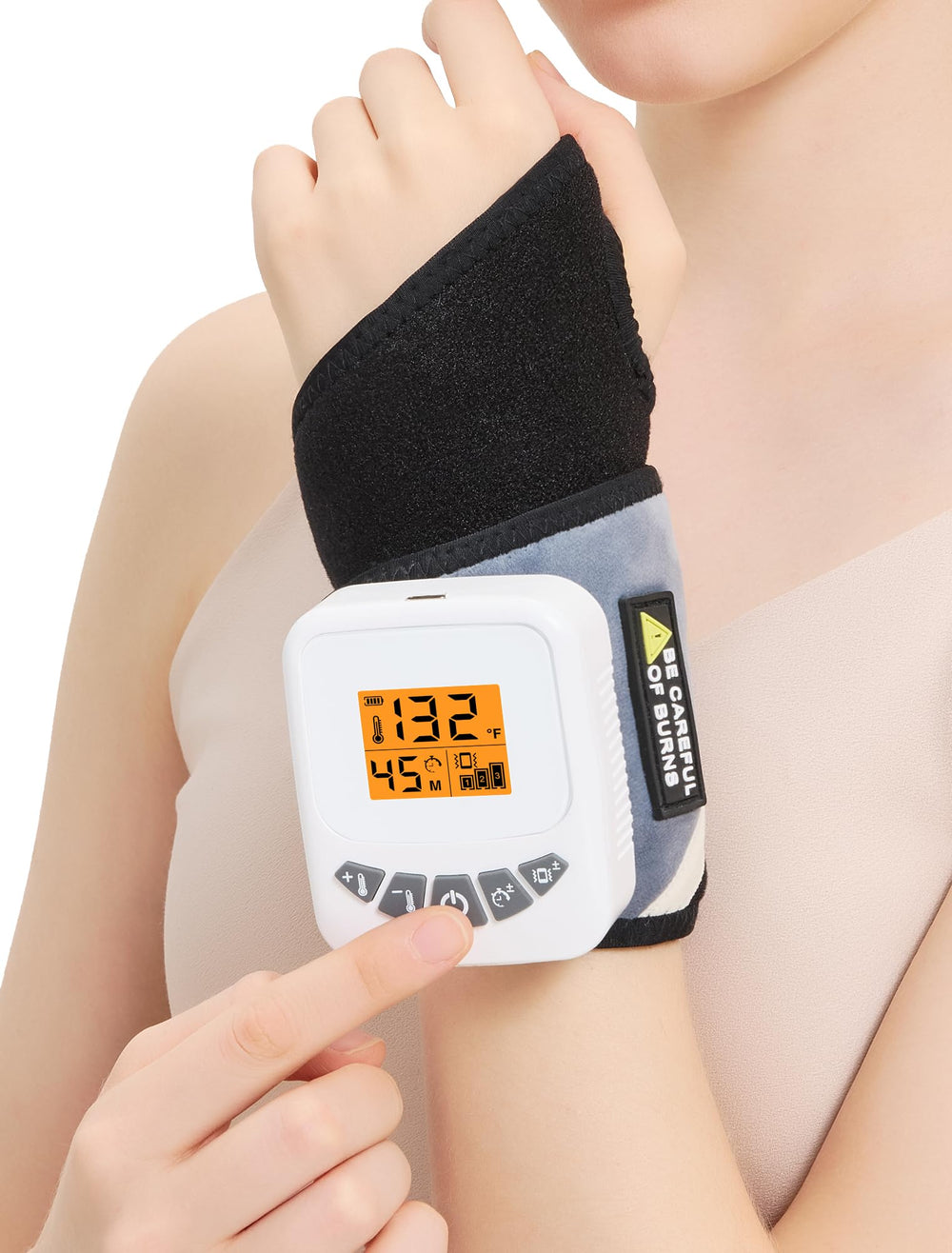 AOBOCO cordless wrist heating pad for portable comfort on the go