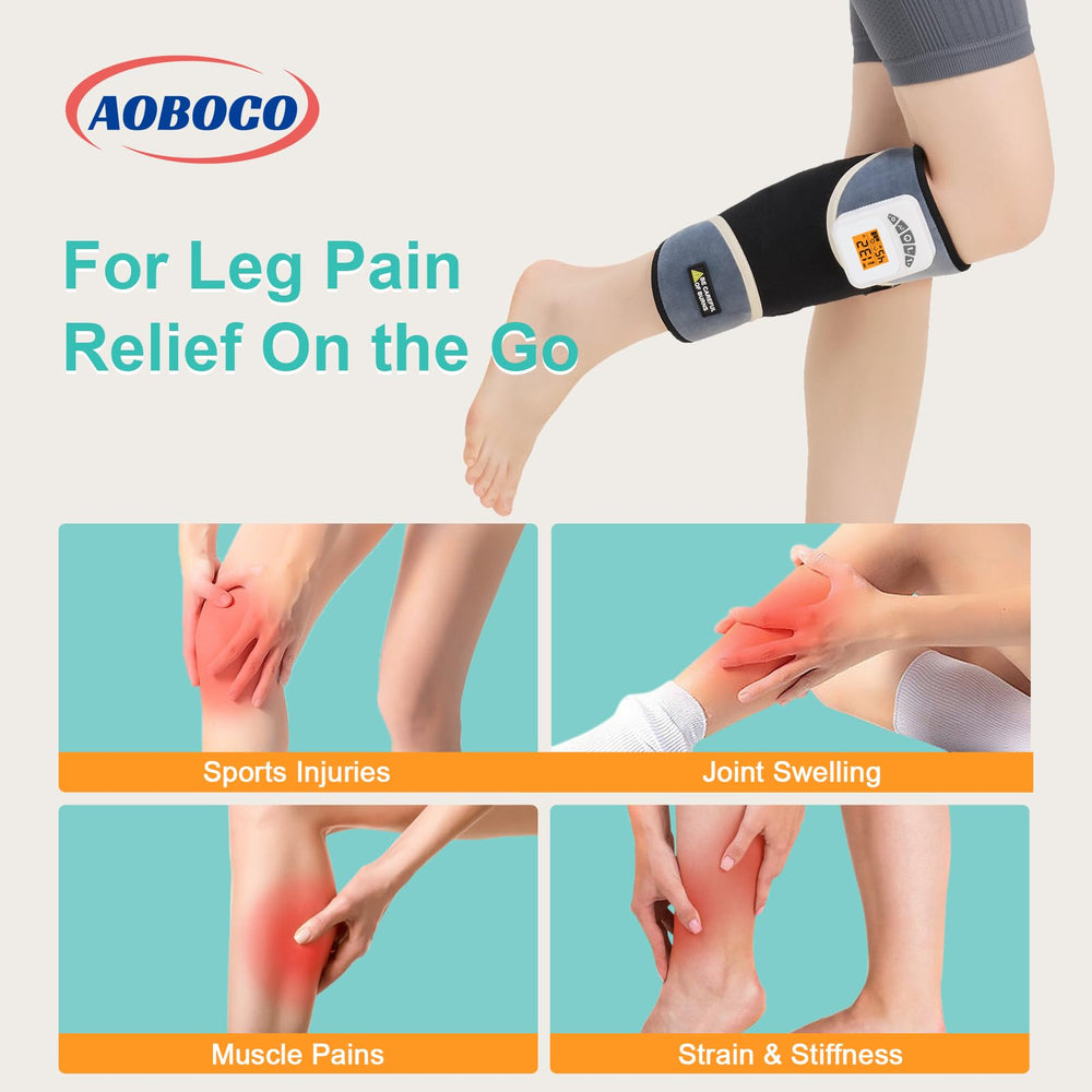 AOBOCO leg massager with heat settings enables customizable relief at home.