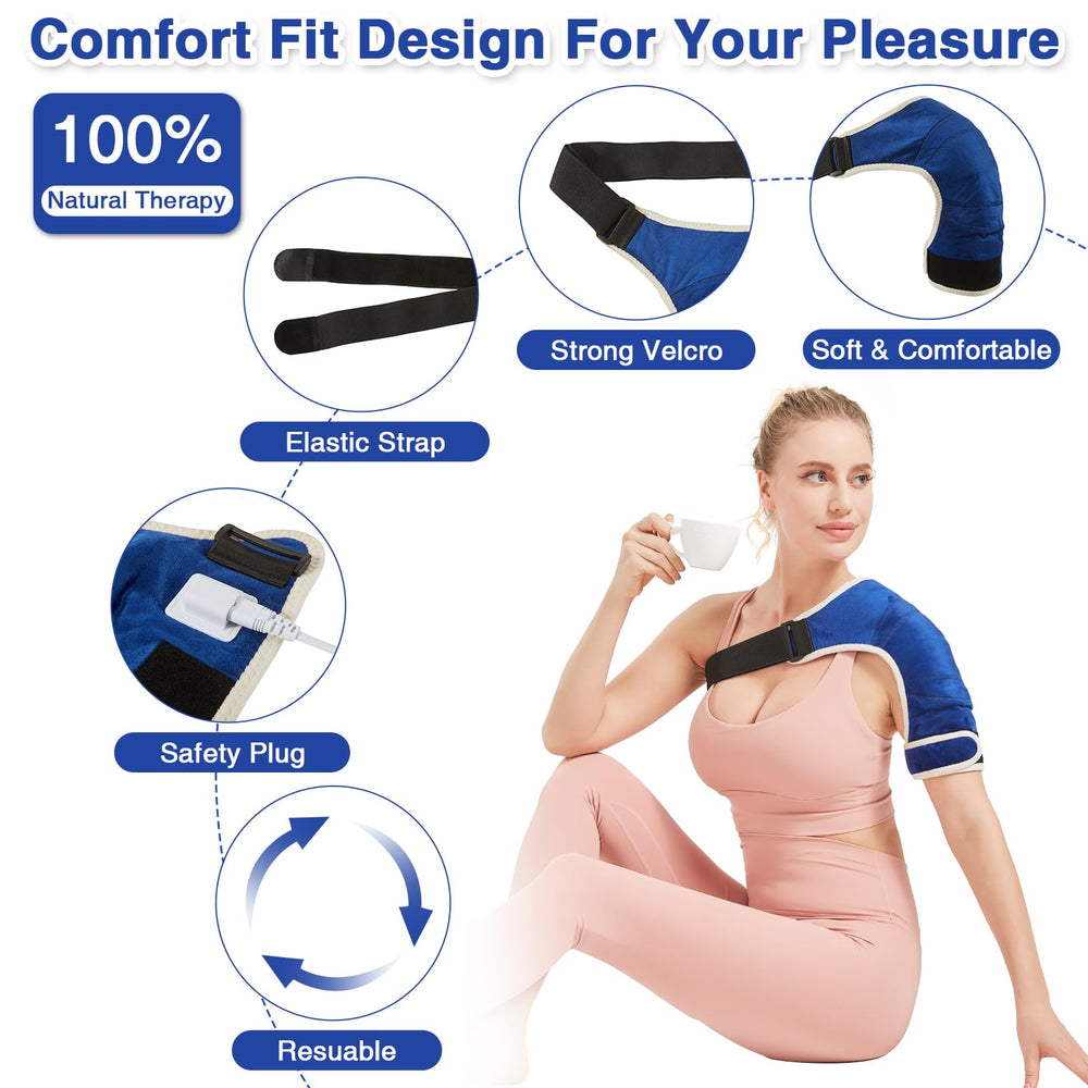 AOBOCO soft fabric shoulder wrap with adjustable straps for a secure fit.