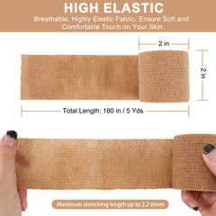 AOITMZAY bandage wrap demonstrates no-residue self-adhesion for quick fixes.