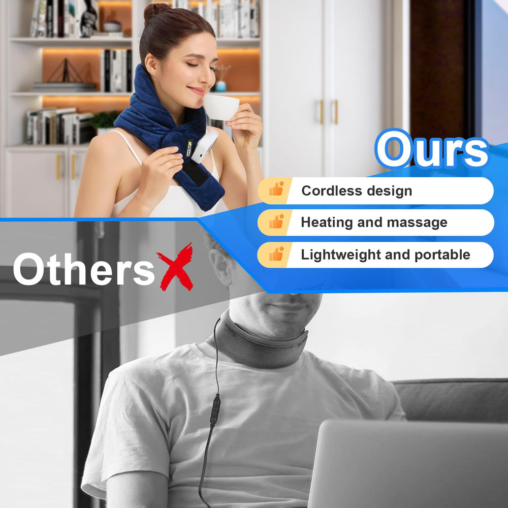 AOKESTE neck heating pad compact portable design fits in your bag.