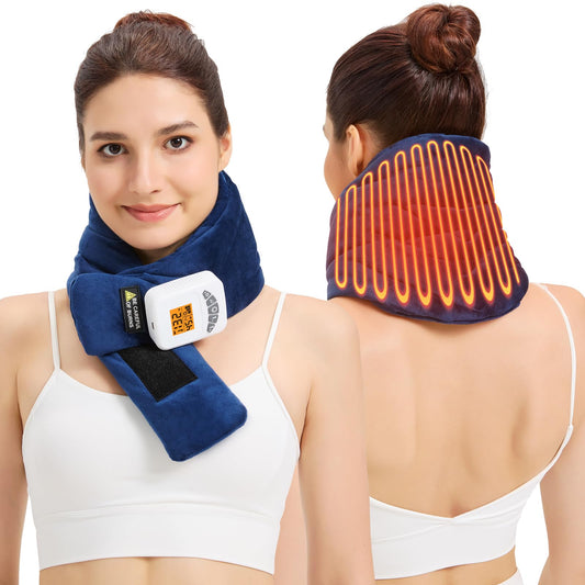 AOKESTE neck heating pad wireless design for portable comfort.