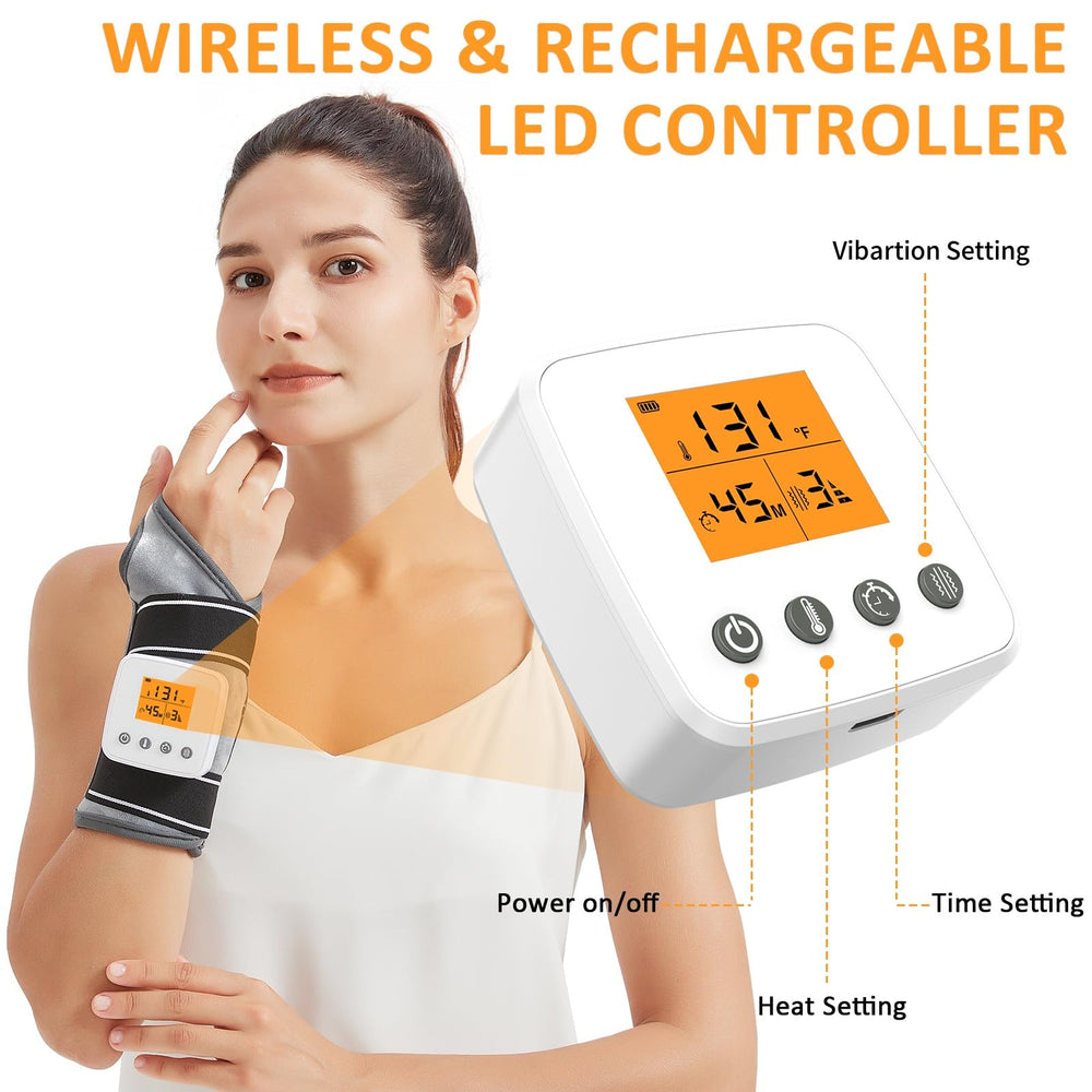 AOKESTE wrist heating pad auto shut-off feature for safe, unattended use.