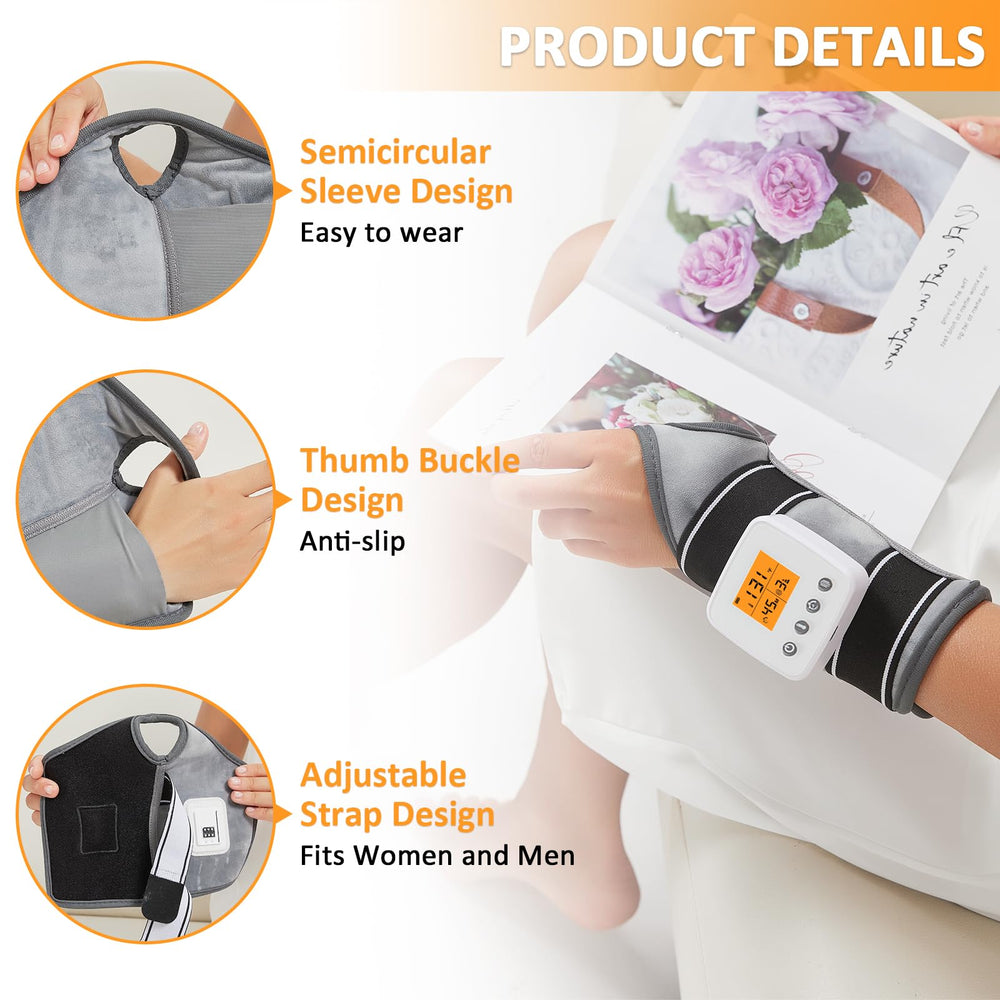 AOKESTE wrist heating pad wireless design enables movement during use.