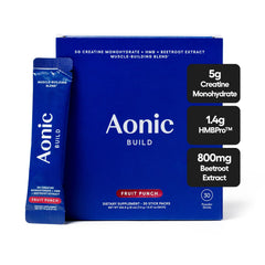 AONIC Build 3-in-1 Fruit Punch pack front view for convenience