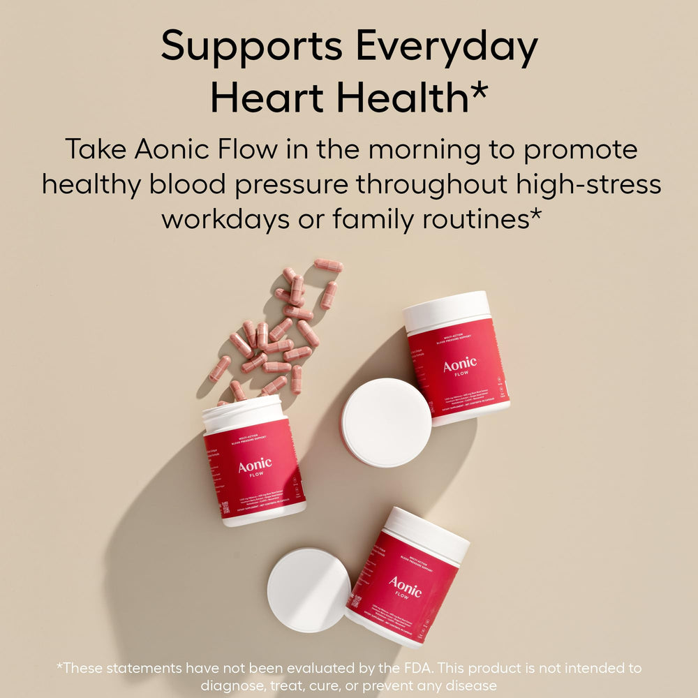 AONIC Flow vegan label reinforces clean, non-GMO composition you can trust.