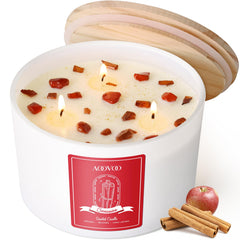 AOOVOO Apple Cinnamon 3-wick candle for a warm, inviting home scent.